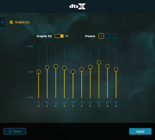 Graphic Equalizer: Screen Mockup